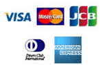 VISA MasterCard JCB DinersClub AMERICANEXPRESS